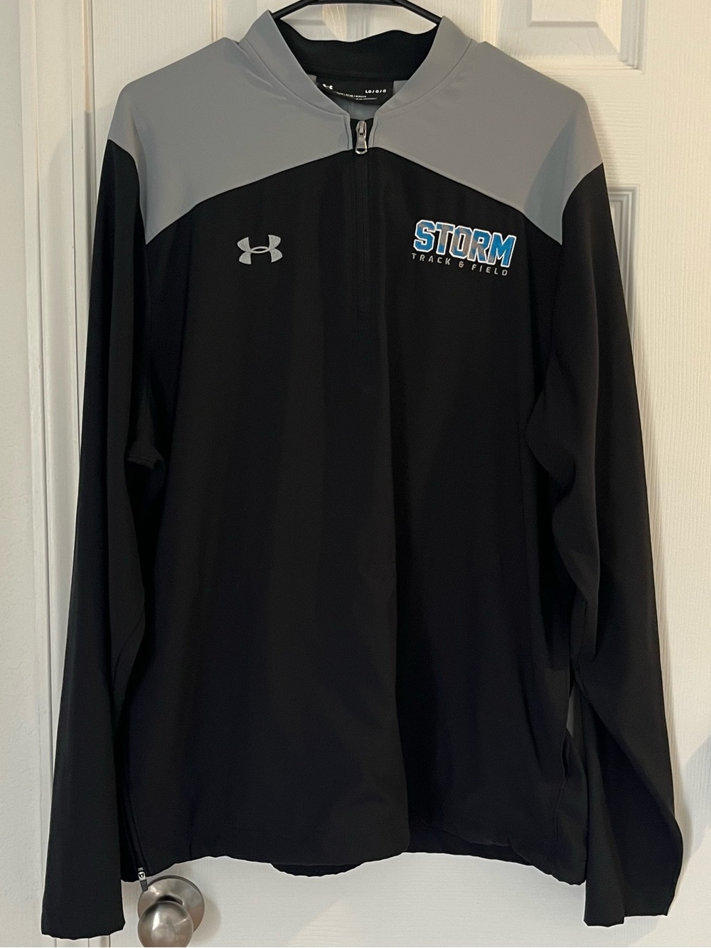 Under Armour Black and Gray STORM Track & Field Quarter Zip